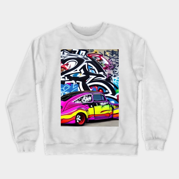 Graffiti Hotrod Crewneck Sweatshirt by BryanWhipple